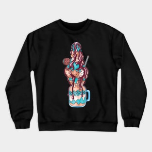 Chocolate and Mint cocktail with Ice Cream Crewneck Sweatshirt